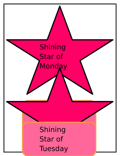 Star of the week Banners/display