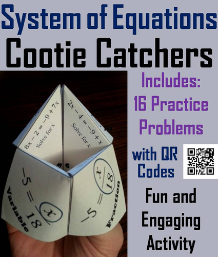System of Equations Cootie Catchers