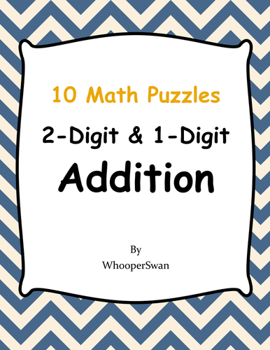 2-Digit and 1-Digit Addition Puzzles