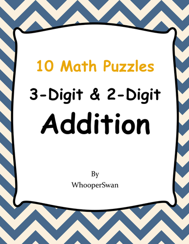 3-Digit and 2-Digit Addition Puzzles