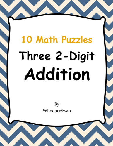 Three 2-Digit Addition Puzzles
