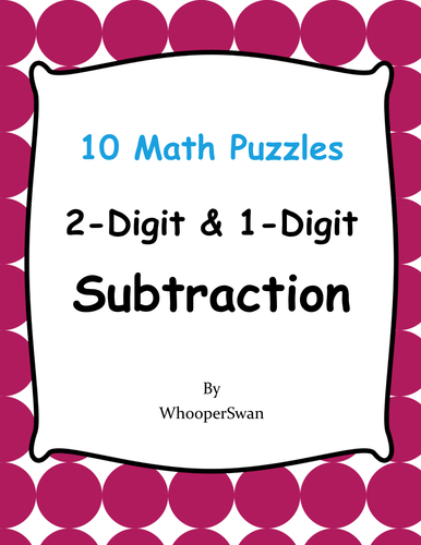 2-Digit and 1-Digit Subtraction Puzzles