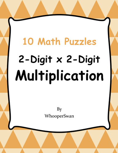 2-Digit by 2-Digit Multiplication Puzzles