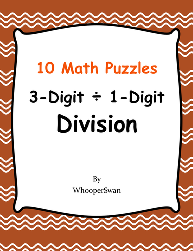 3-Digit by 1-Digit Division Puzzles