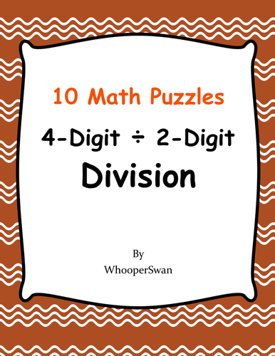 4-Digit by 2-Digit Division - Puzzles
