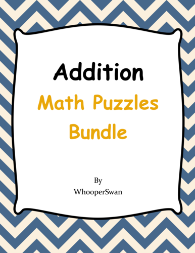 Addition Math Puzzles Bundle