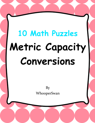 Metric Capacity Conversions - Math Puzzles