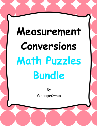 Measurement Conversions Math Puzzles Bundle