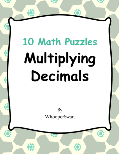 multiplying decimals puzzle worksheet pdf