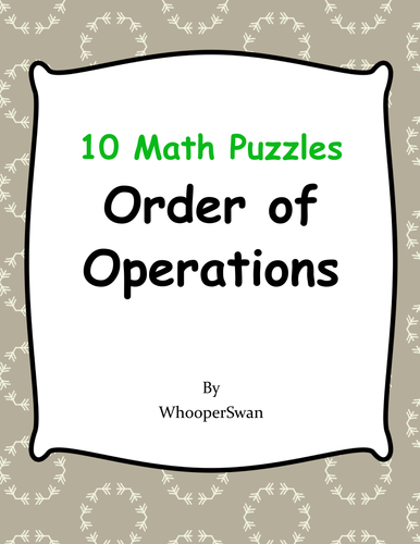 Order of Operations Puzzles