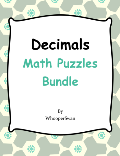 Decimals Math Puzzles Bundle