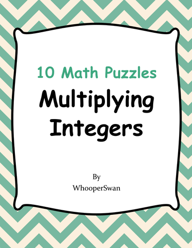 Multiplying Integers Puzzles