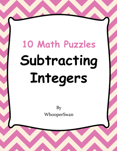 Subtracting Integers Puzzles