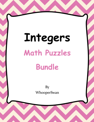 Integers Math Puzzles Bundle