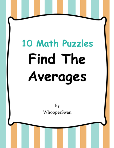 Find the Averages - Math Puzzles.
