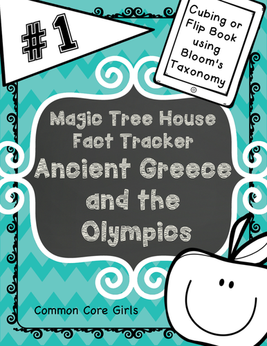 Summer Olympics:Magic Tree House Fact Tracker Flip Book or Cube- Blooms Taxonomy