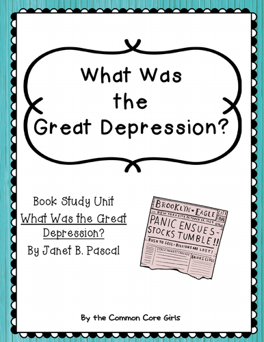 Guided Reading: What was the Great Depression? Common Core, No Prep, Printables
