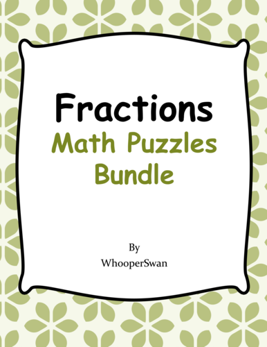 Fractions Math Puzzles Bundle
