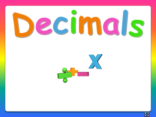 Animated Multiplication and Division of Decimals PowerPoint - Functional Skills L1 L2