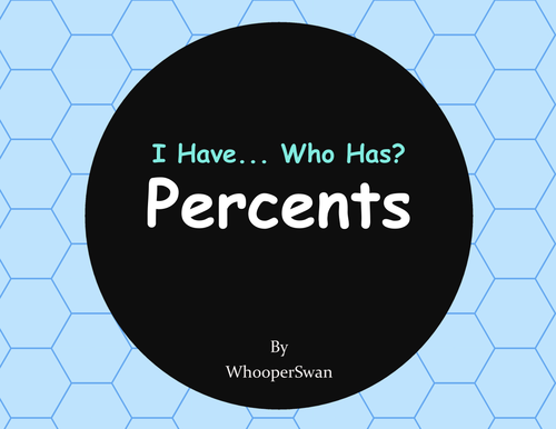 I Have, Who Has - Percents