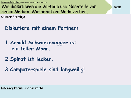 GCSE new media, advantages and disadvantages, with modal verbs