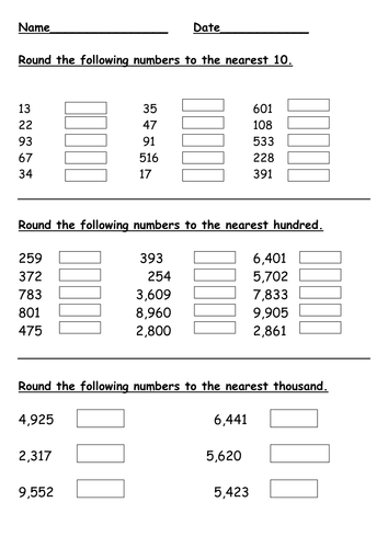 Rounding numbers