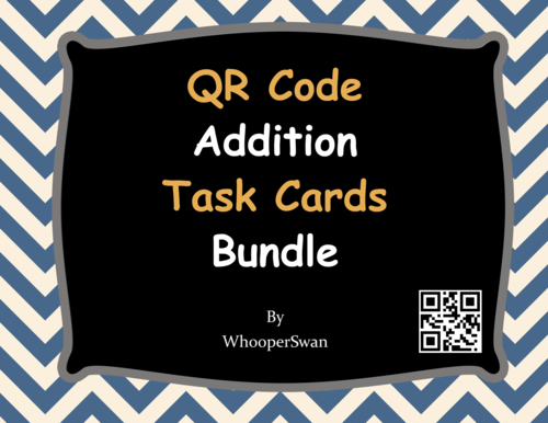 QR Code Addition Task Cards Bundle