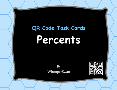 QR Code Task Cards: Percents