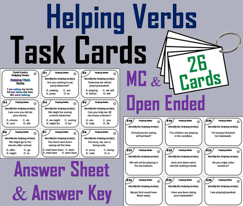 Helping Verbs Task Cards