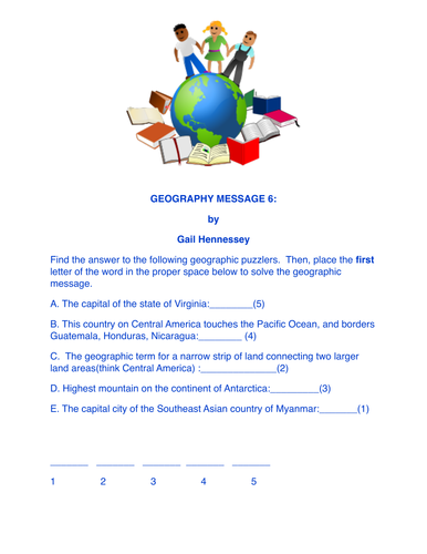 Geography! Geographic Secret Messages PART 2