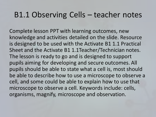 Activate 1:  B1:  Lessons for Chapter 1