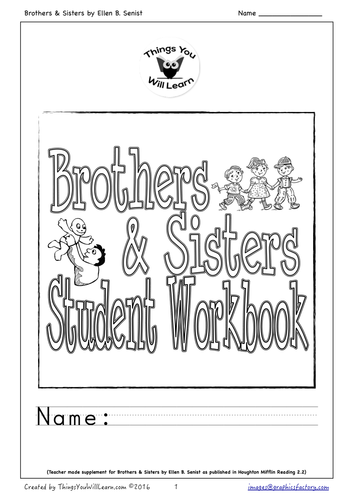 Brothers and Sisters Student Workbook