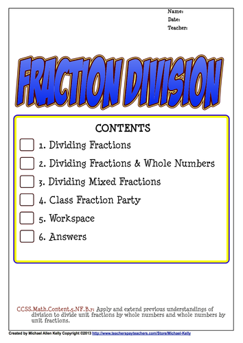 Fraction Division (Dividing Fractions)