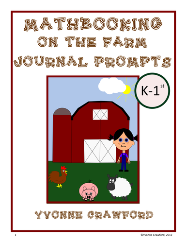 Math Journal Prompts On the Farm (kindergarten and 1st grade)