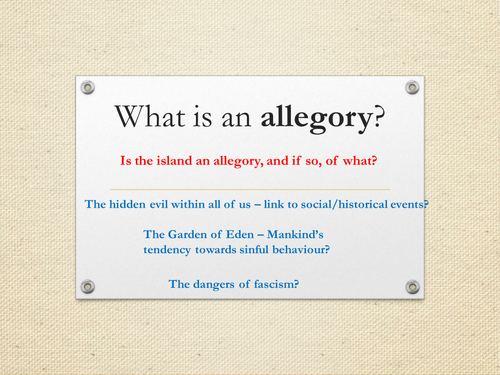 Lord of the flies political allegory essay