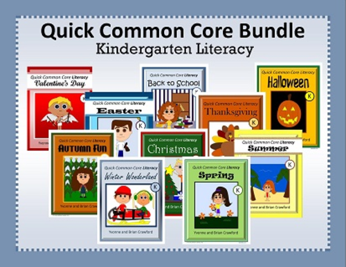 No Prep Common Core Literacy Bundle - The Complete Set (Kindergarten)