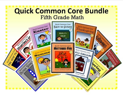 No Prep Common Core Math Bundle - The Complete Set (fifth grade)