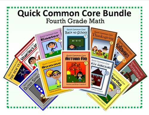No Prep Common Core Math Bundle - The Complete Set (fourth grade)