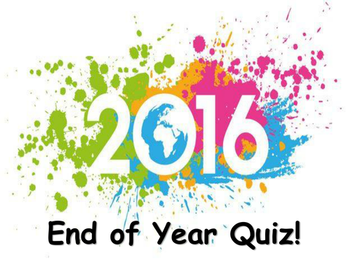 End of year quiz