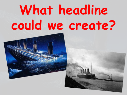 Titanic article writing