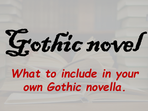 Gothic writing project