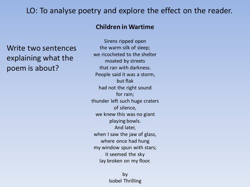 GCSE Unseen Poetry