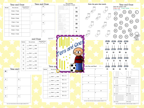 Tens and Ones worksheet Pack
