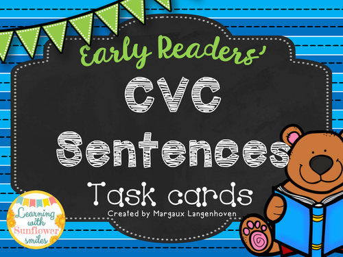 CVC Sentences Task Cards