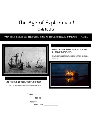 Age of Exploration Part 3: Projects and Activities
