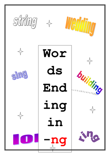 Words ending in -ng worksheet
