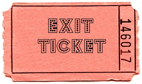 Exit ticket and homework activities