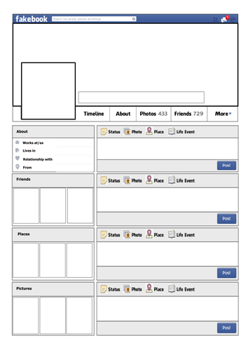 Facebook profile template pdf image