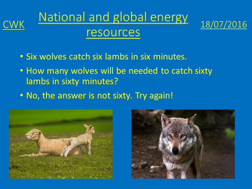 National and Global energy resources lesson presentation and plan |  Teaching Resources