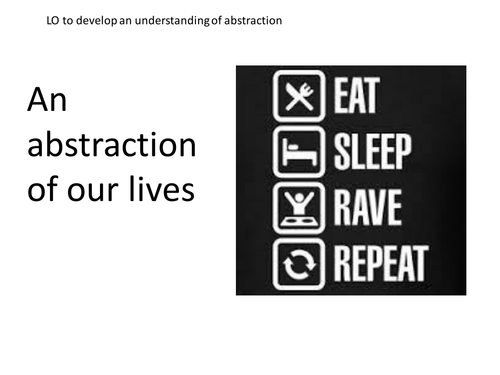 A year 10 GCSE lesson on abstraction